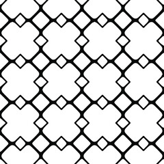 Naklejka premium Geometric vector pattern with Black and white colors. Seamless abstract ornament for wallpapers and backgrounds.