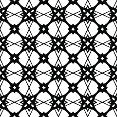 Fototapeta premium Geometric vector pattern with Black and white colors. Seamless abstract ornament for wallpapers and backgrounds.