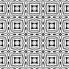 Geometric vector pattern with Black and white colors. Seamless abstract ornament for wallpapers and backgrounds.