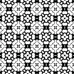 Geometric vector pattern with Black and white colors. Seamless abstract ornament for wallpapers and backgrounds.