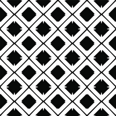 Geometric vector pattern with Black and white colors. Seamless abstract ornament for wallpapers and backgrounds.