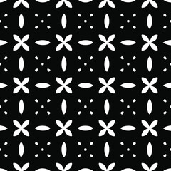 Geometric vector pattern with Black and white colors. Seamless abstract ornament for wallpapers and backgrounds.