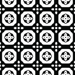 Geometric vector pattern with Black and white colors. Seamless abstract ornament for wallpapers and backgrounds.