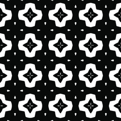 Geometric vector pattern with Black and white colors. Seamless abstract ornament for wallpapers and backgrounds.