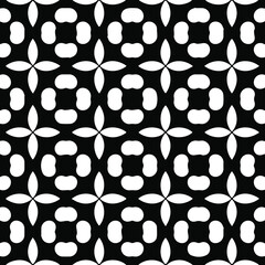 Geometric vector pattern with Black and white colors. Seamless abstract ornament for wallpapers and backgrounds.