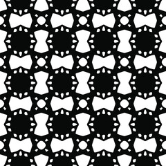 Geometric vector pattern with Black and white colors. Seamless abstract ornament for wallpapers and backgrounds.