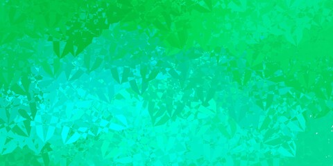 Light Green vector backdrop with triangles, lines.