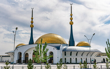 Modern beautiful Mosque at daylight. High quality photo