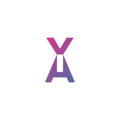 Initial letter AY logo design vector