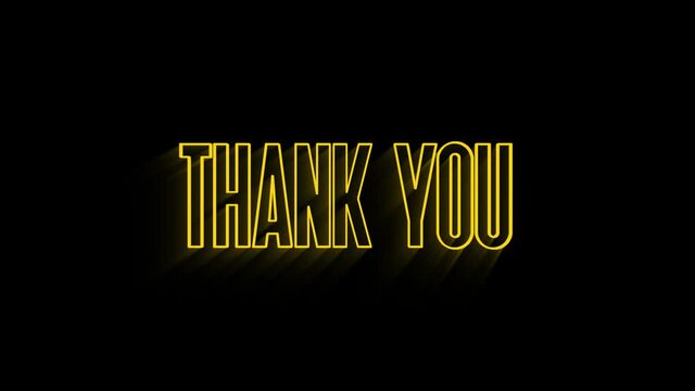 Thank You Cursive Text Transition Animation On white Background