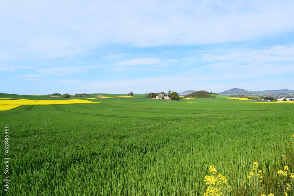 Wall mural fraukirch in der eifel im frühling