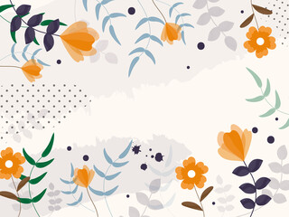 Abstract Floral Background In Colorful.