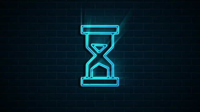 Office icon. Neon shadow icon. Office, great design for any purposes. Motion graphics.