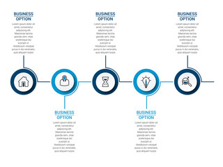 Business Infographics circle origami style Vector illustration. Can be used for flow charts, presentations, web sites, banners, printed materials. EPS 10
