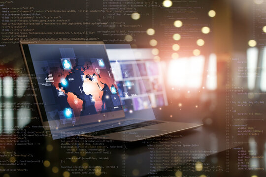 laptop web coding process