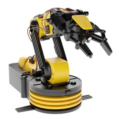 Robotic Arm isolated on white background. 3D illustration.
