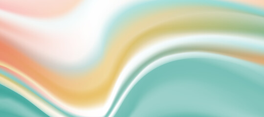 Background design with liquid yellow and green paint flow. Abstract fluid web header backdrop design