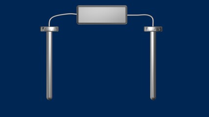 Soil sensitivity testing using electricity .
Soil resistivity testing using electricity . 
3d rendering illustration .