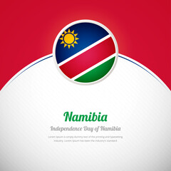 Namibia happy independence day with creative colorful country flag background