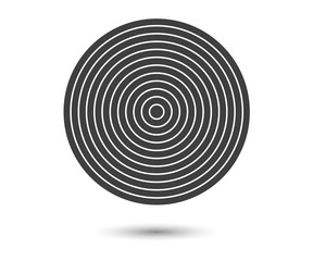 Concentric circle elements. Element for graphic web design, Template for print, textile, wrapping, decoration - vector illustration