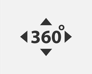 360 degree view vector icon
