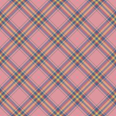 Plaid seamless pattern. Vector background of textile ornament. Flat fabric design.