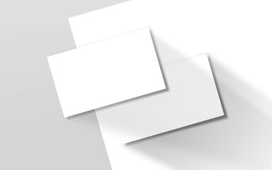Perspective Top View Stationery Mockup