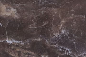 Naklejka na ściany i meble Brown marble background. Elegant dark brown marble with veins close up. Granite with natural pattern