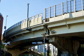 Fototapeta premium Under the metropolitan Expressway in Shinjuku.