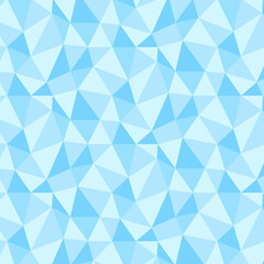 幾何学模様　ポリゴン柄明るいカラーのシームレスパターン背景素材　寒色