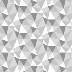 幾何学模様　ポリゴン柄のシームレスパターン背景素材　モノトーン