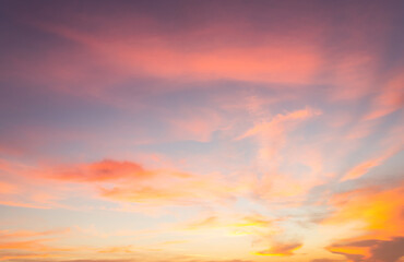 sunset sky background in the evening 