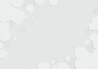Circle shape overlap design white abstract style