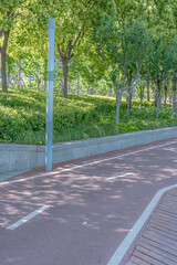 A jogging lane in a park in Shanghai, China.