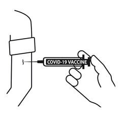 Person being vaccinated with Covid-19 Vaccine