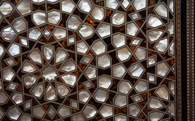 Incrustation with mother-of-pearl inlay on the in oriental style