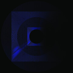 colored linear pattern of light stripes and lines on a dark background. graphic design. abstraction. shapes from mesh, waves, geometry. transparent. play of color. gradient. web