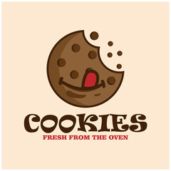 cookies design logo vector. cookies fresh from the oven
