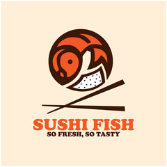 sushi design logo restaurant. sushi illustration logo restaurant