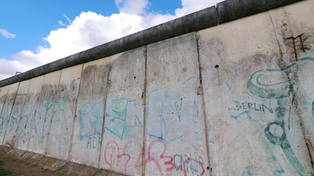 Berlin Wall in Berlin Germany in 4k slow motion 60fps