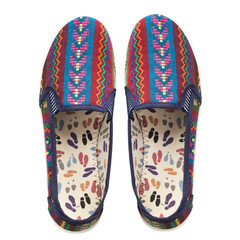 Flat shoe on white background. Stylish women's shoes. Beauty and fashion concept. Authentic style.