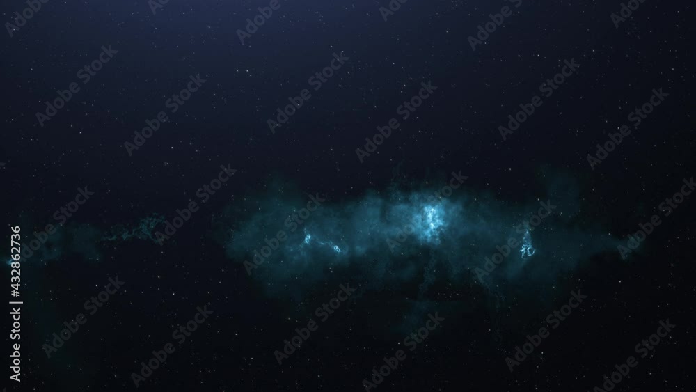 Canvas Prints flying stars in space with nebula