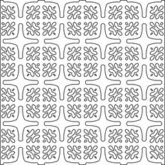 Geometric vector pattern with Black and white colors. abstract ornament for wallpapers and backgrounds.