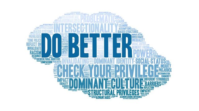 Do Better animated word cloud on a white background.