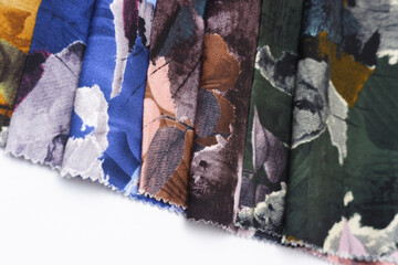 Fototapeta na wymiar Fabric tropical fabric design leaves seamless exotic