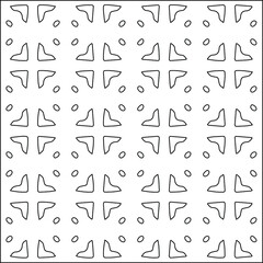 Geometric vector pattern with Black and white colors. abstract ornament for wallpapers and backgrounds.