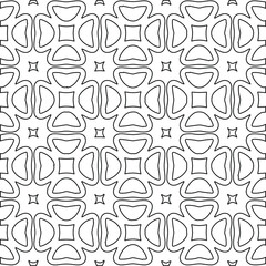 Geometric vector pattern with Black and white colors. abstract ornament for wallpapers and backgrounds.