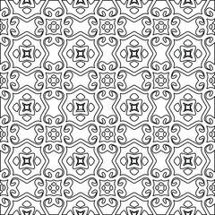Fototapeta premium Geometric vector pattern with Black and white colors. abstract ornament for wallpapers and backgrounds.
