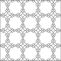 Geometric vector pattern with Black and white colors. abstract ornament for wallpapers and backgrounds.