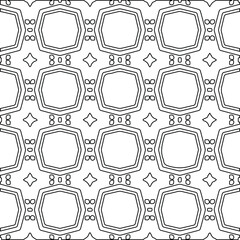 Geometric vector pattern with Black and white colors. abstract ornament for wallpapers and backgrounds.